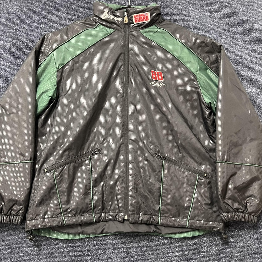 Y2K‎ Dale Earnhardt Jr 88 Jacket Mens Large Black NASCAR Racing Chase Authentics